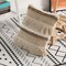 Deerlux 16" Cotton Throw Pillow Cover with Embossed White Dots and Natural Fringed Pattern with Filler QI004301.NC.K - alternate 4